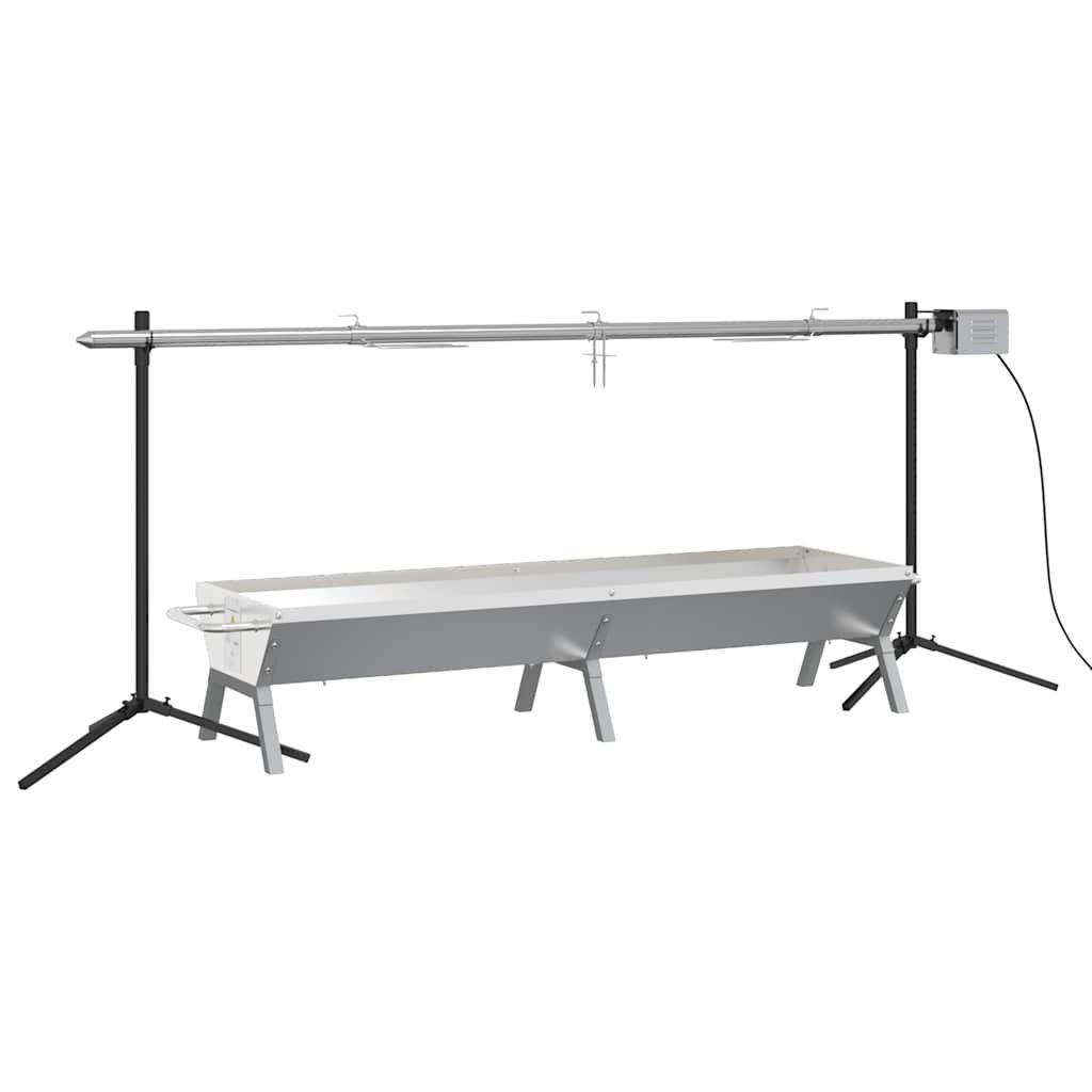 Juego De Barbacoa Automática Y Bandeja Acero Inoxidable Vidaxl