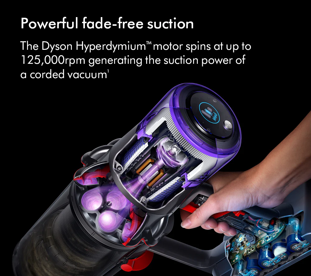 2025 Dyson V11 Extra Aspiradora Escoba Inalámbrica – Hasta 60 minutos de autonomía – Acabado Níquel y Rojo