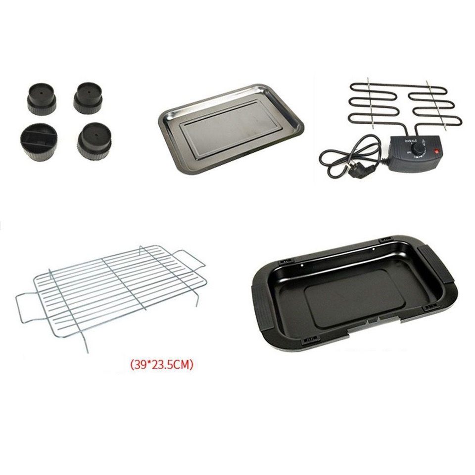 Parrilla Barbacoa Eléctrica 2000w De 2 Alturas