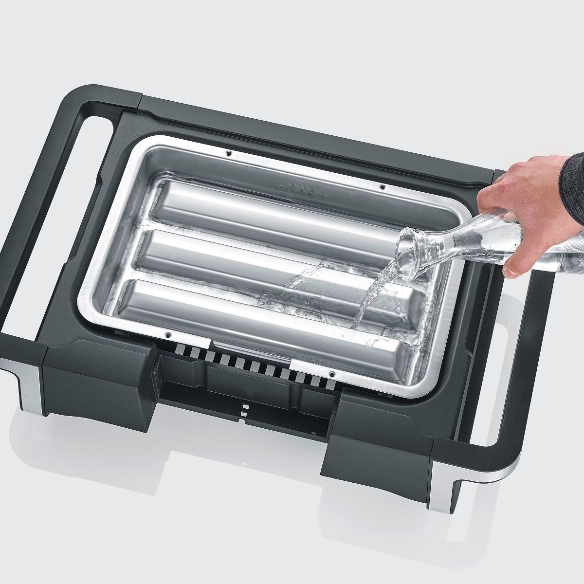 Barbacoa Grill Eléctrica Pantalla Oled Digital Boost S Con Patas Negro Pg 8118 Severin