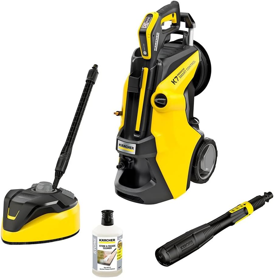 Kärcher K 7 Premium Smart Control Flex Home Pressure Washer, Pressure: 180 Bar, Flow Rate: 600 l/h, Performance: 60 m²/h, Water Filter, Weight: 18 kg, Flex Hose, Multi Jet Lance