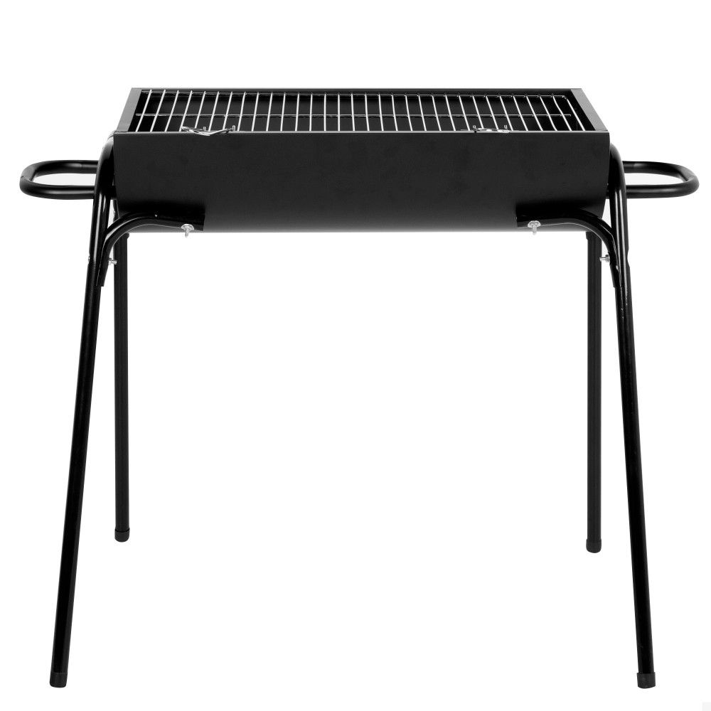Barbacoa Portátil De Acero 91x33x71 Cm - Aktive. Negro