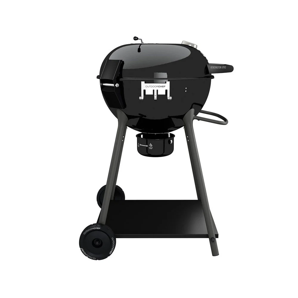 2025 Barbacoa de Carbón Outdoorchef KENSINGTON 570 C – Sistema Slide-Trichter para calor directo/indirecto – Negro