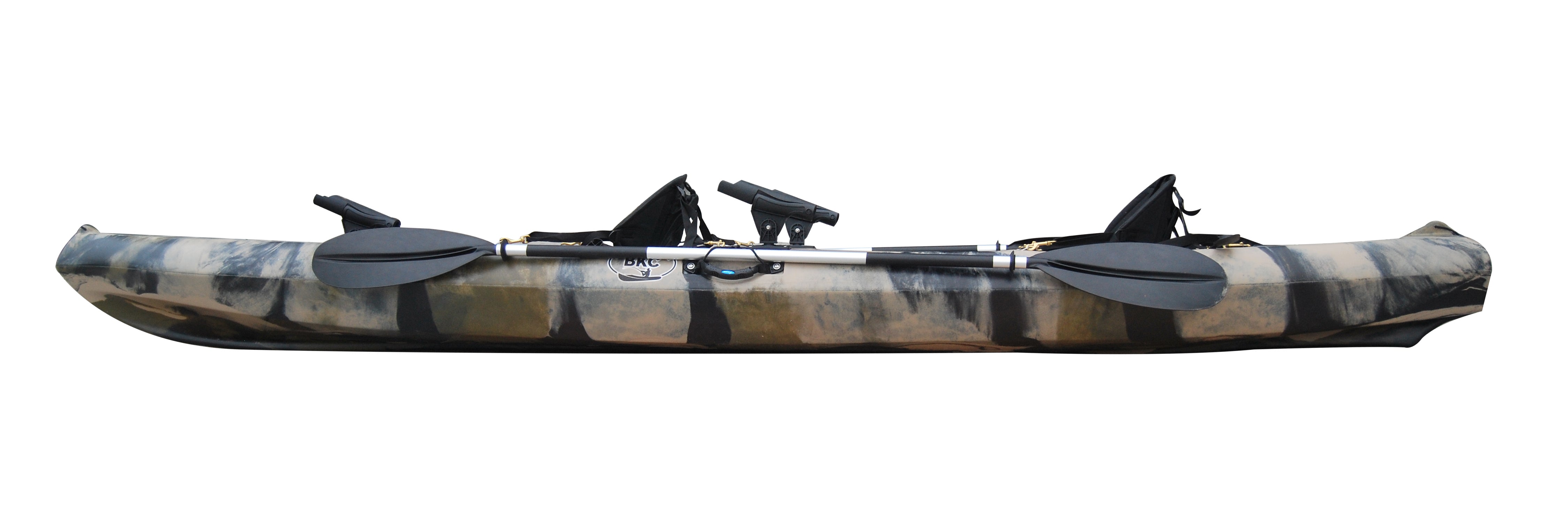 2025 Kayak de pesca tándem BKC TK181 de 3,9 m para 2 personas con asientos acolchados y remos