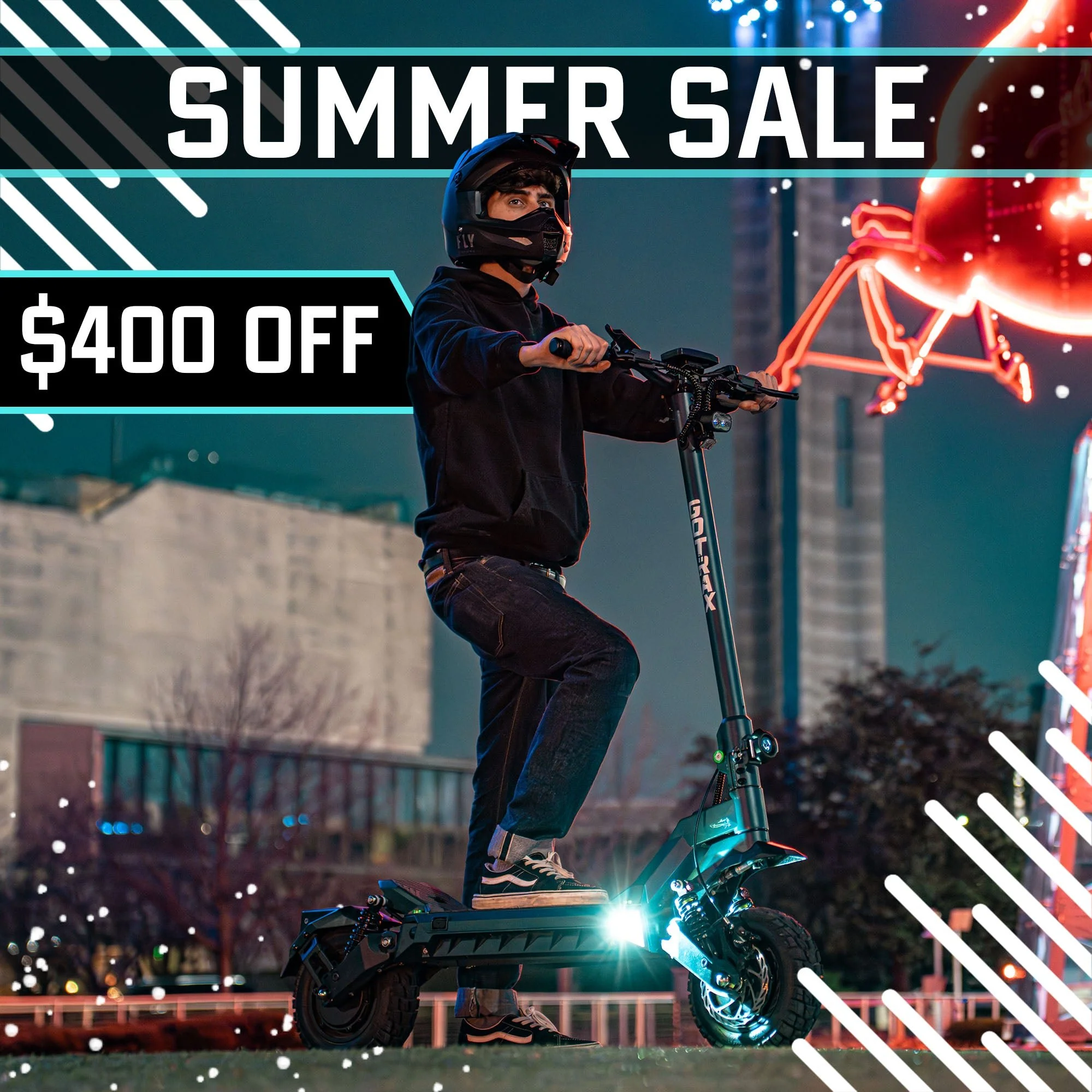 2025 Gotrax GX3 Patinete Eléctrico Todoterreno – Doble Motor Potente, Velocidad Máxima 64 km/h, Neumáticos Todoterreno