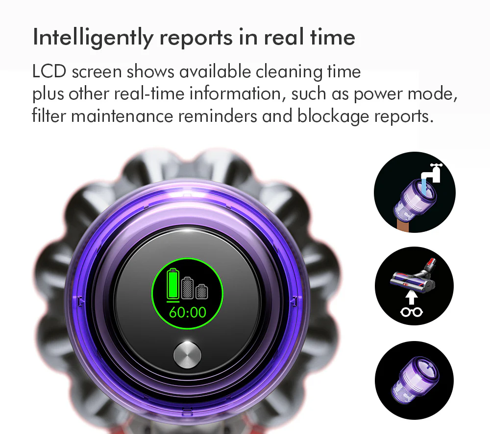 2025 Dyson V11 Extra Aspiradora Escoba Inalámbrica – Hasta 60 minutos de autonomía – Acabado Níquel y Rojo