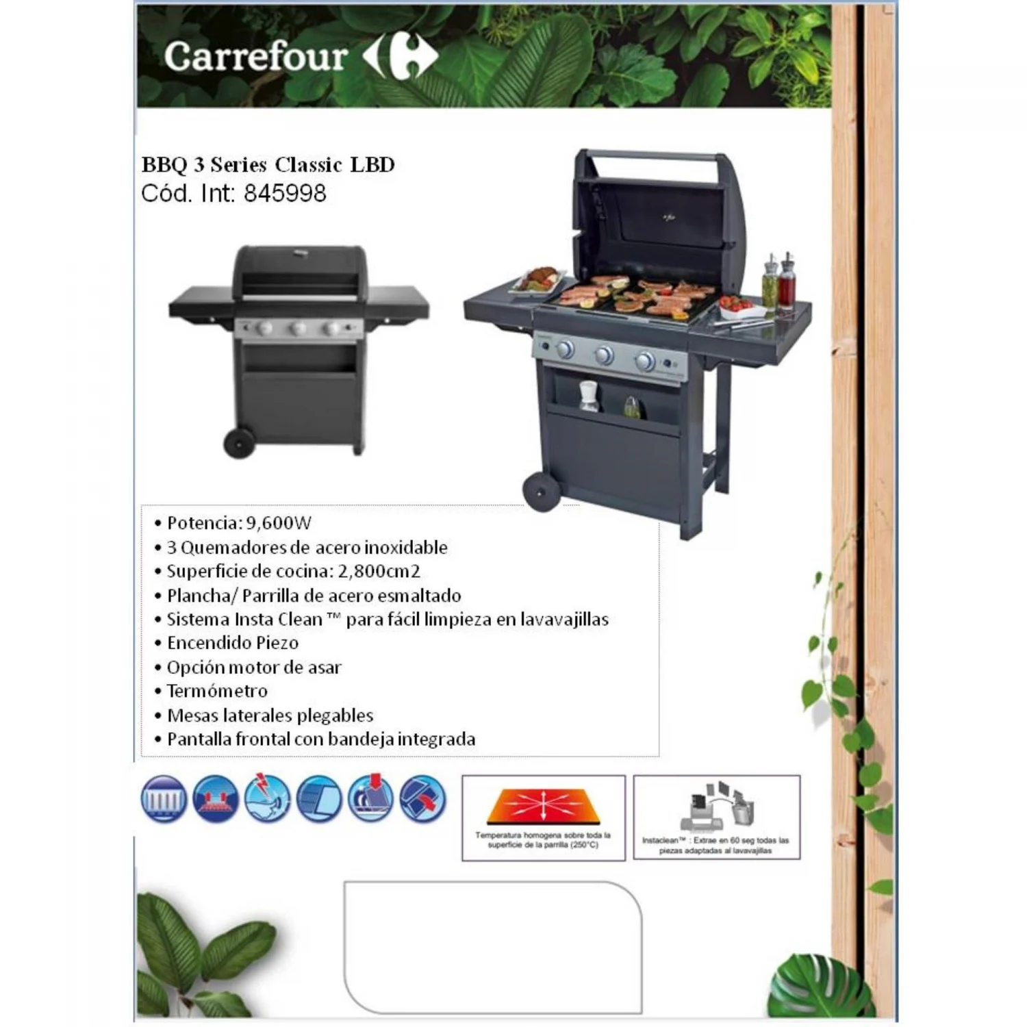 Barbacoa a Gas 3 Series Classic LBD Campingaz