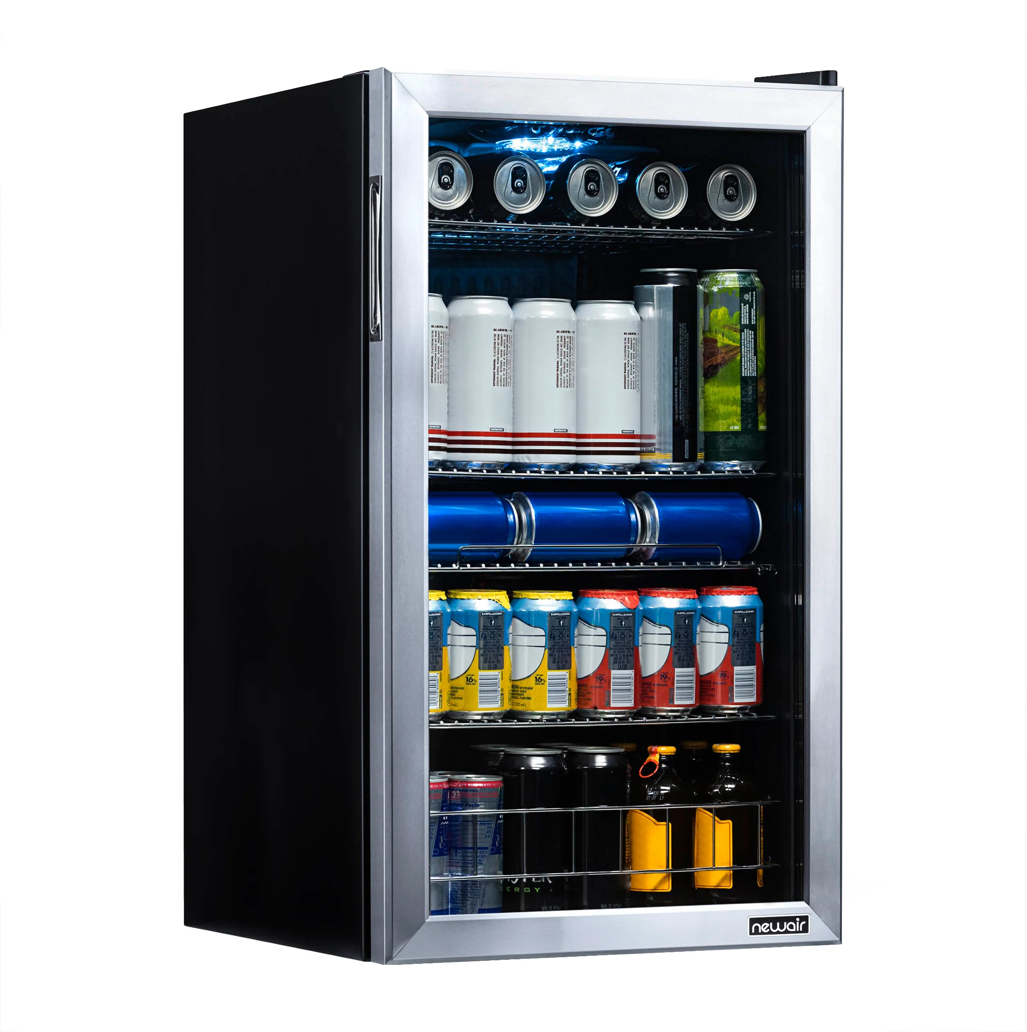 2025 Newair® Refrigerador de Bebidas Independiente de Acero Inoxidable – 126 Latas – 18,9