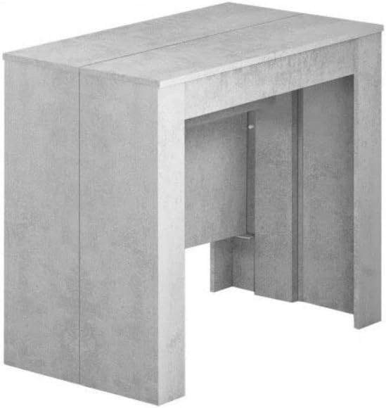 Mobelcenter - Mesa de Comedor Consola Extensible, Mesa para Salón recibidor o Cocina, Mesa Fuelle Extensible, Color Cemento (1127)