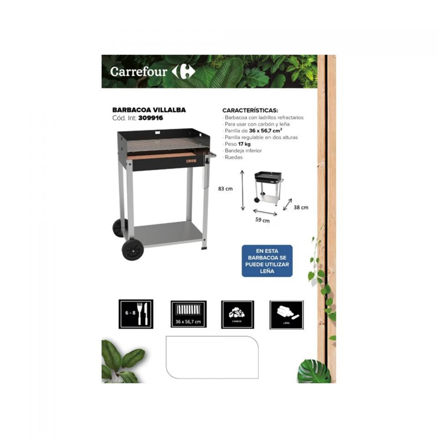 Barbacoa de carbón, Villalba