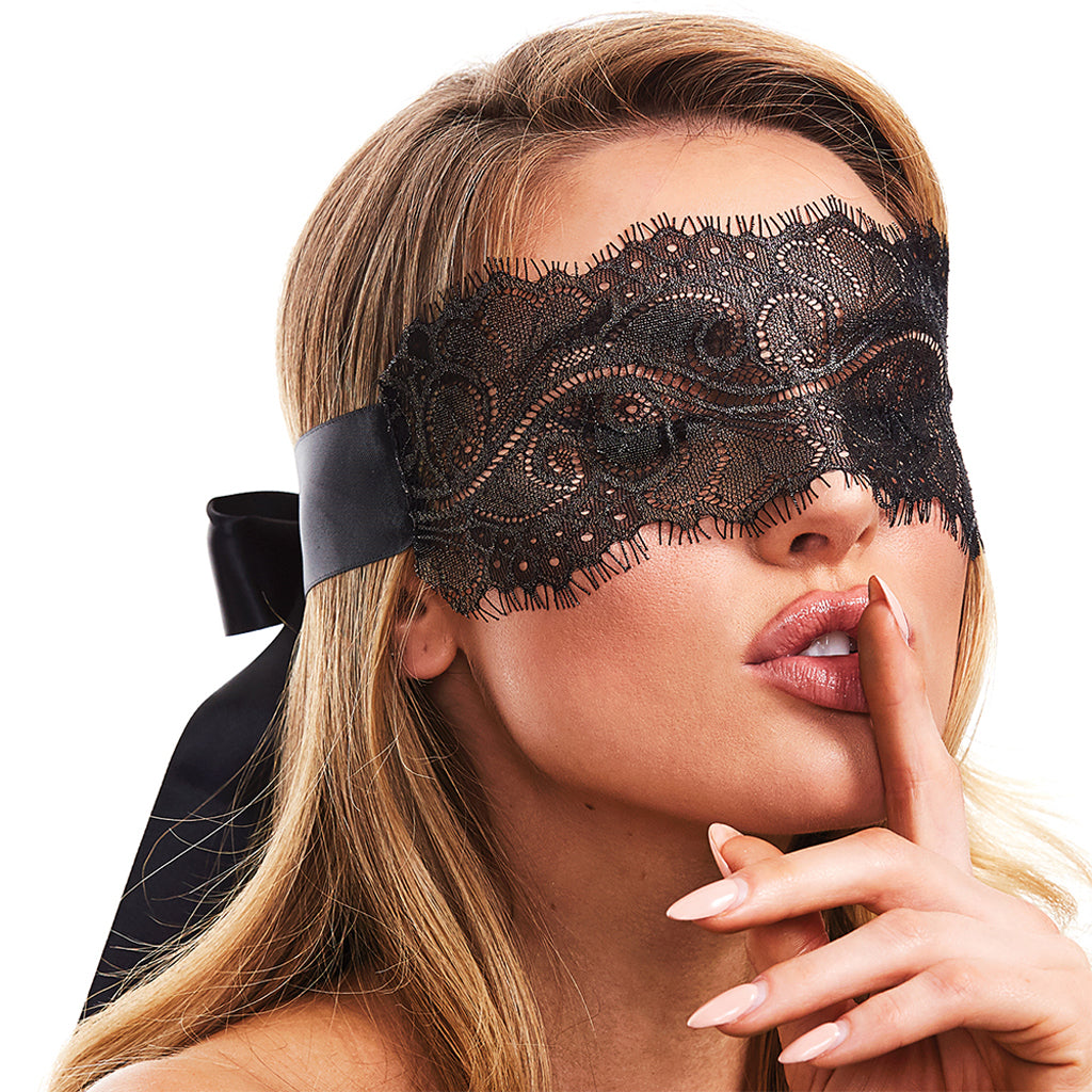 Kisses Boudoir Lace Blindfold