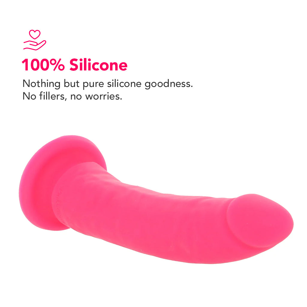 PinkCherry Premium 6.5 Inch Pink Silicone Realistic Dildo
