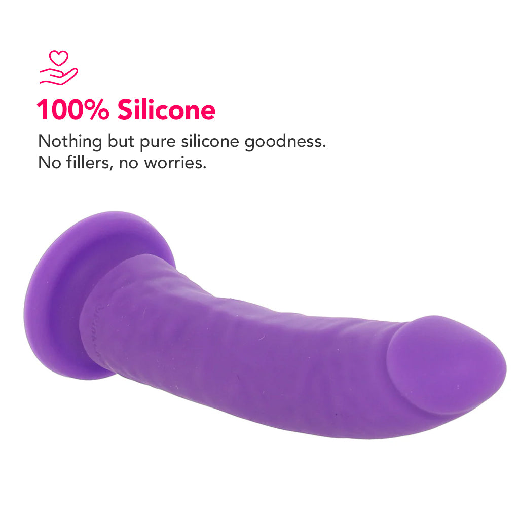 PinkCherry Premium 7.5 Inch Purple Silicone Realistic Dildo