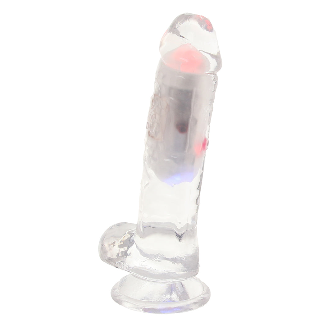 6 Inch Light Up Vibrating Ballsy Dildo