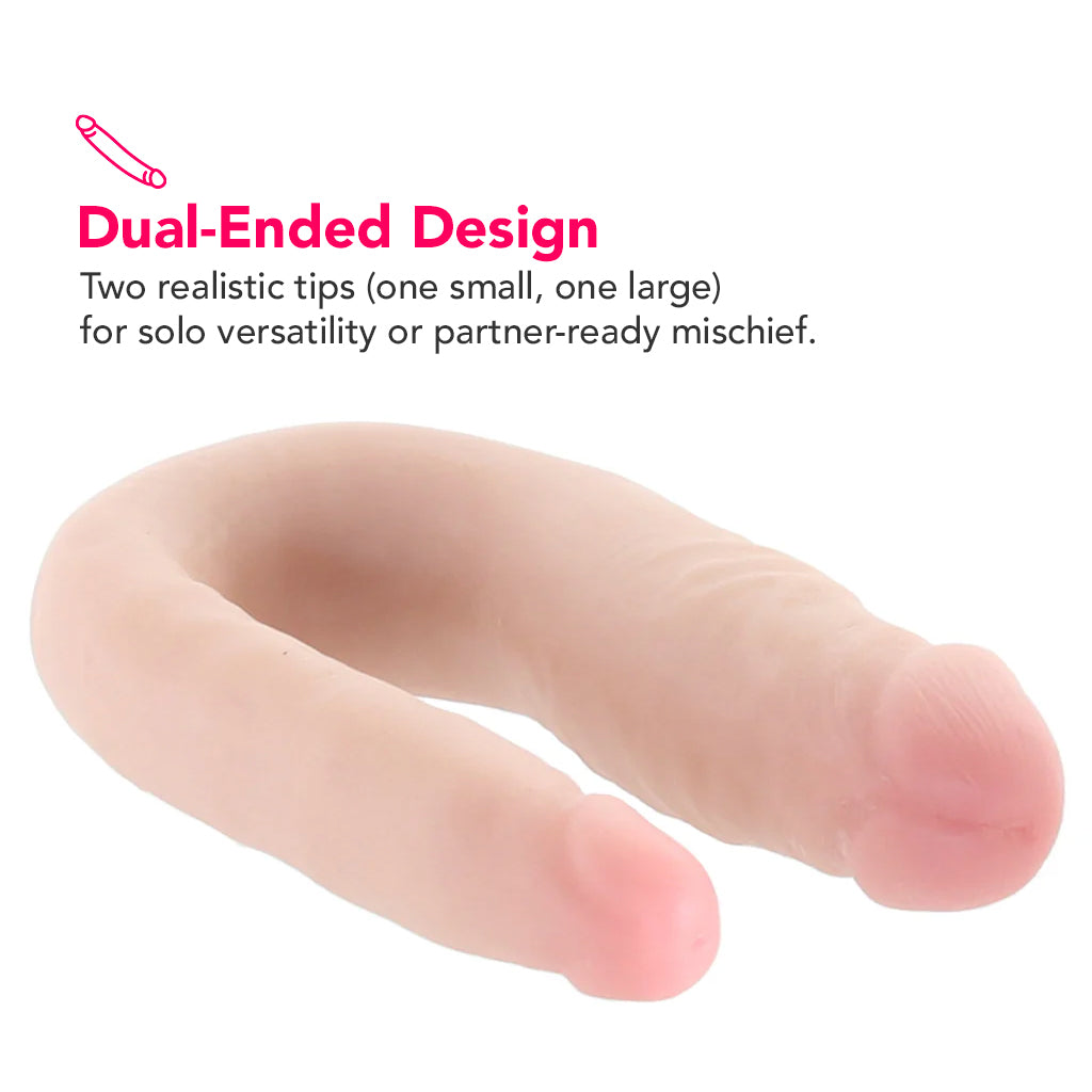 Skin Mini 12 Inch Double Dildo in Vanilla