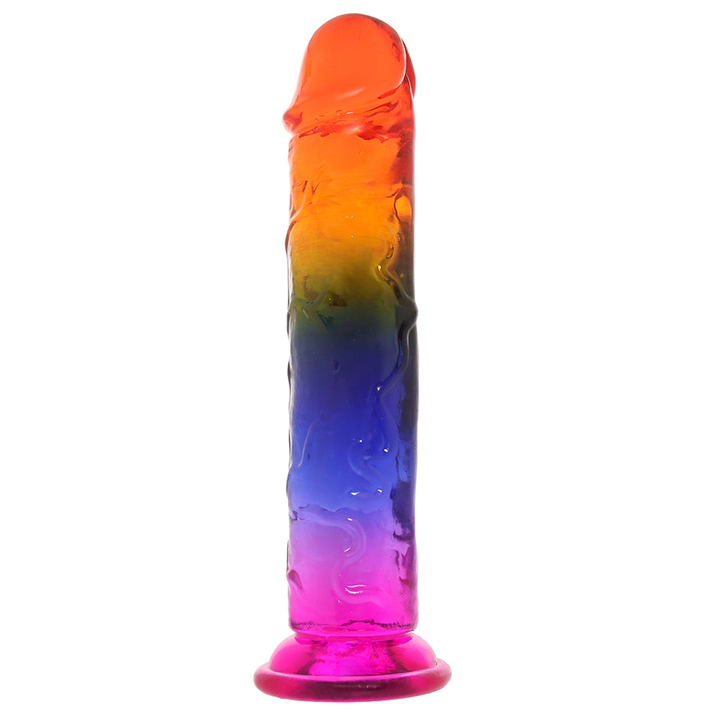 Jellies 7.5 Inch Classic Dildo in Rainbow