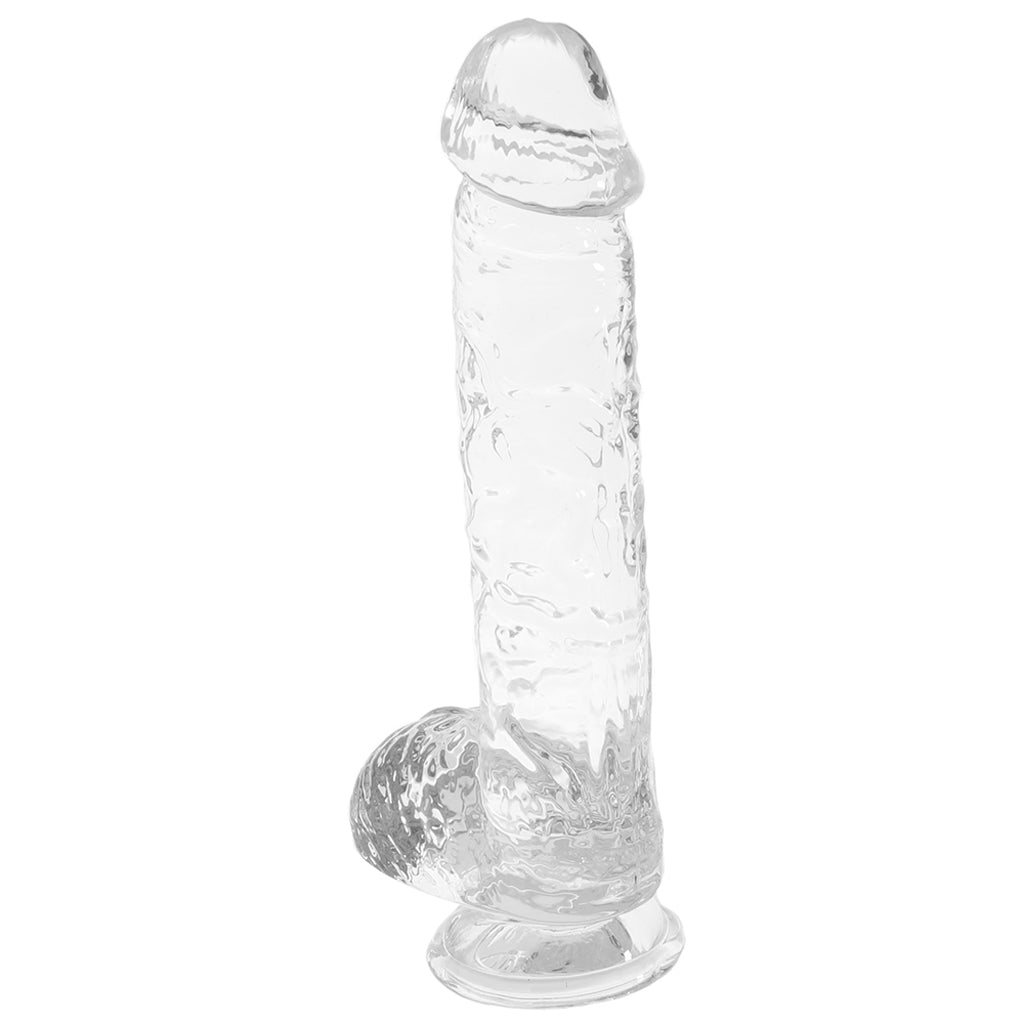 6 Inch Realistic Ballsy Dildo in Crystal Clear