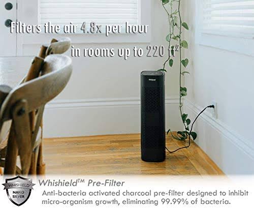 Whirlpool WPT80B Whispure Large Tower Air Purifier - Slate Black