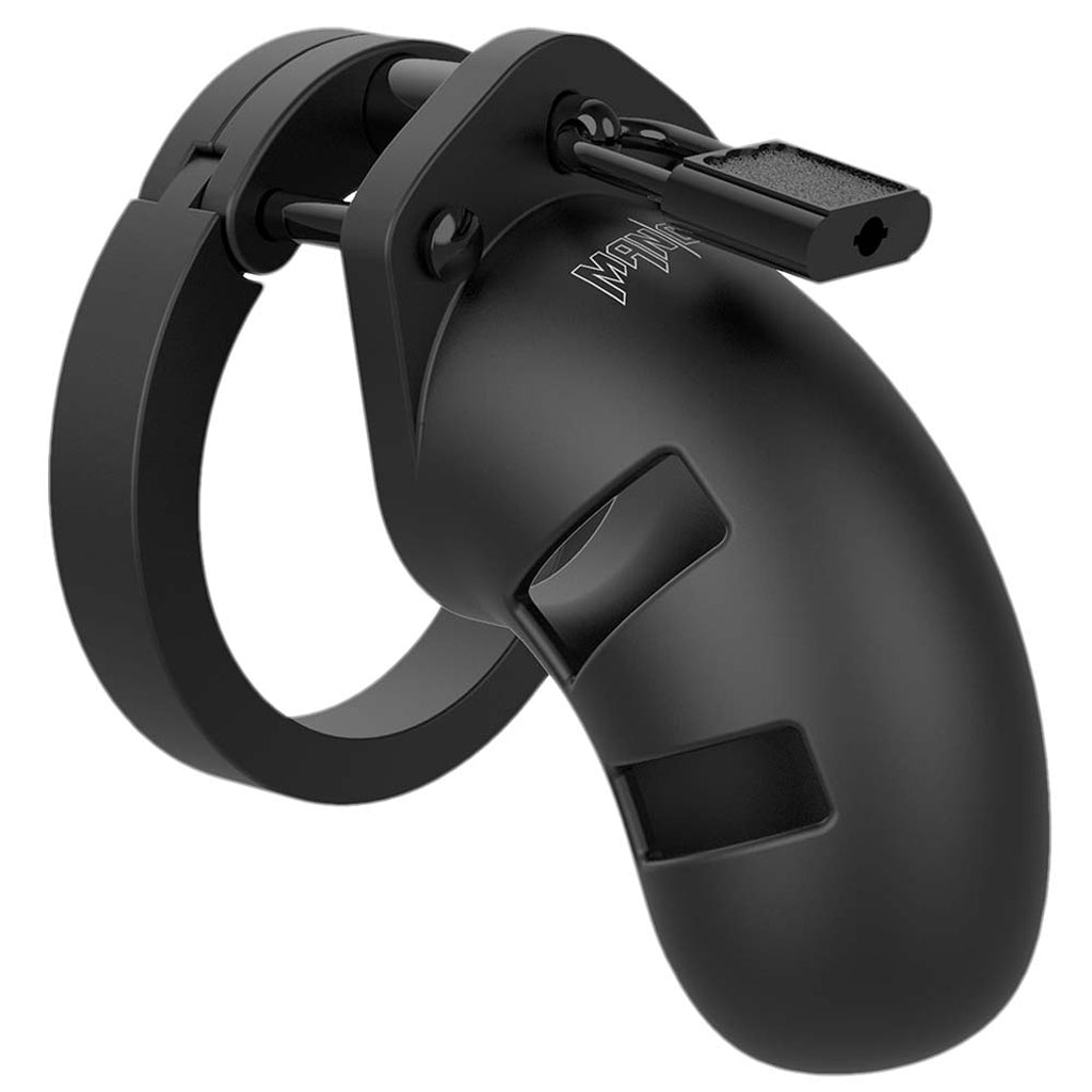 20 3.5 Inch Silicone Cock Cage in Black