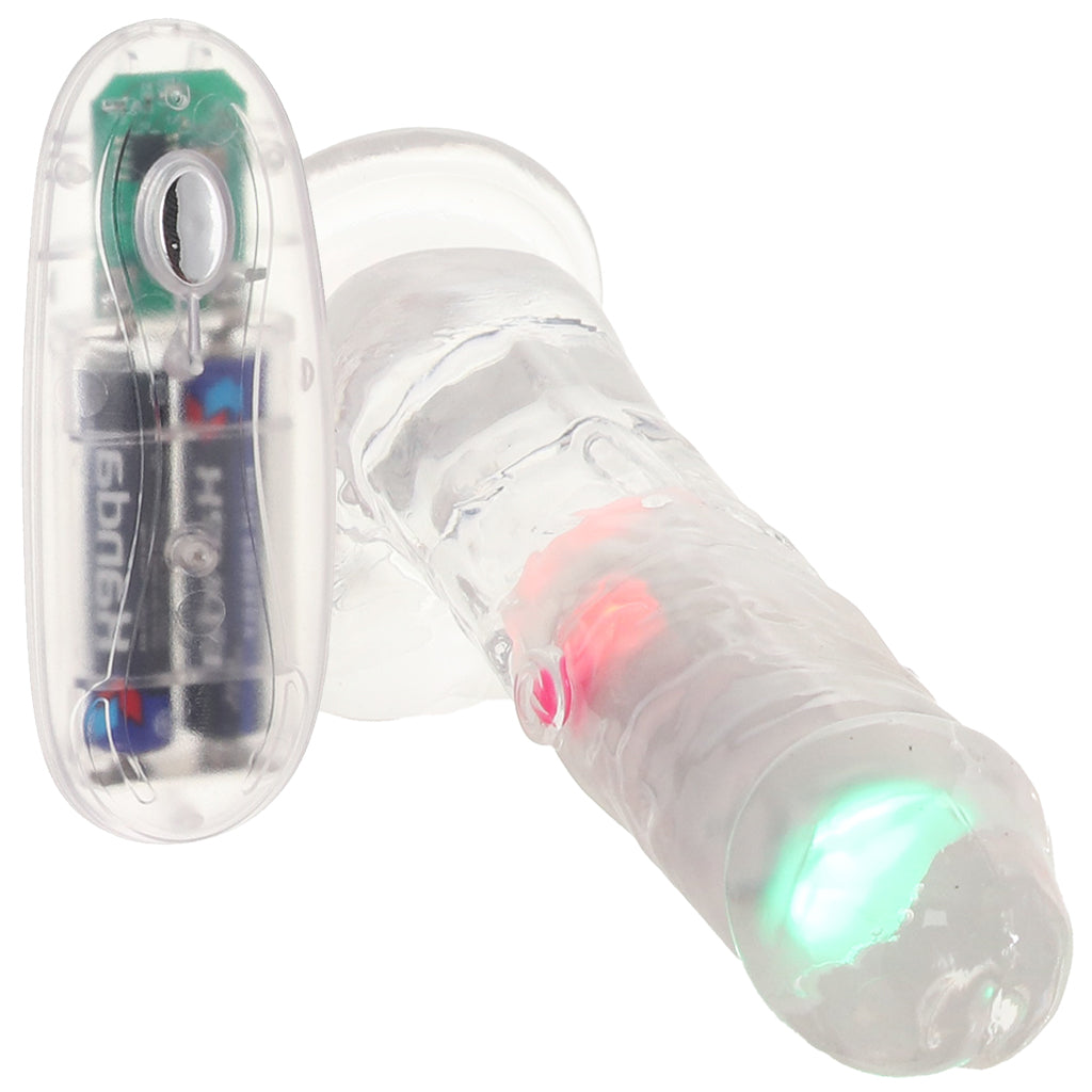 6 Inch Light Up Vibrating Ballsy Dildo