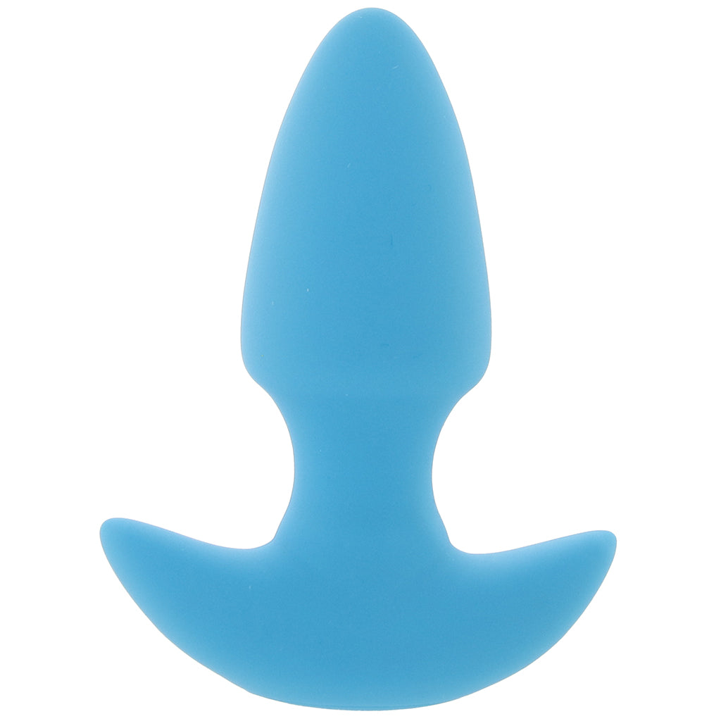 Thrusting & Vibrating Silicone Butt Plug in Blue