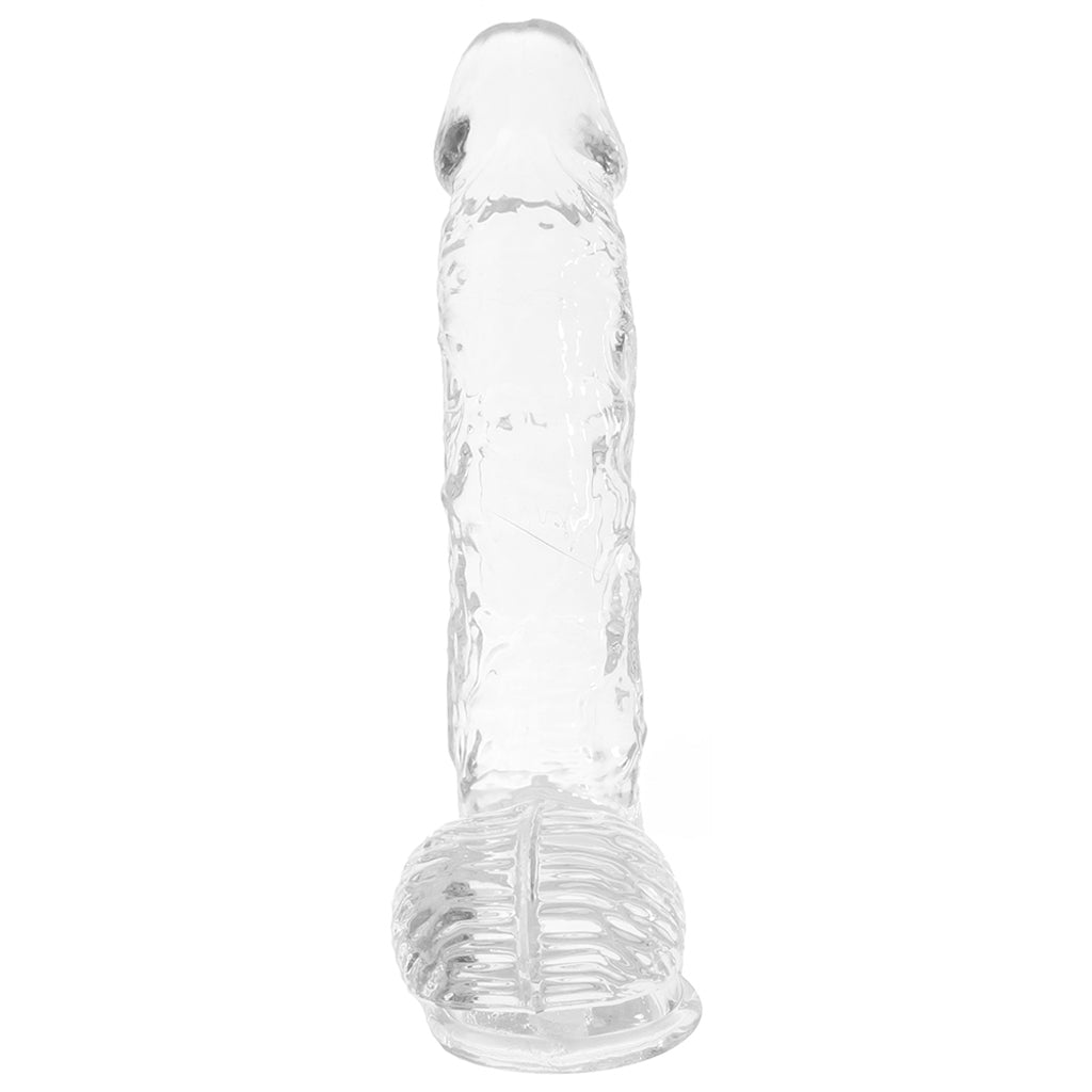6 Inch Realistic Ballsy Dildo in Crystal Clear