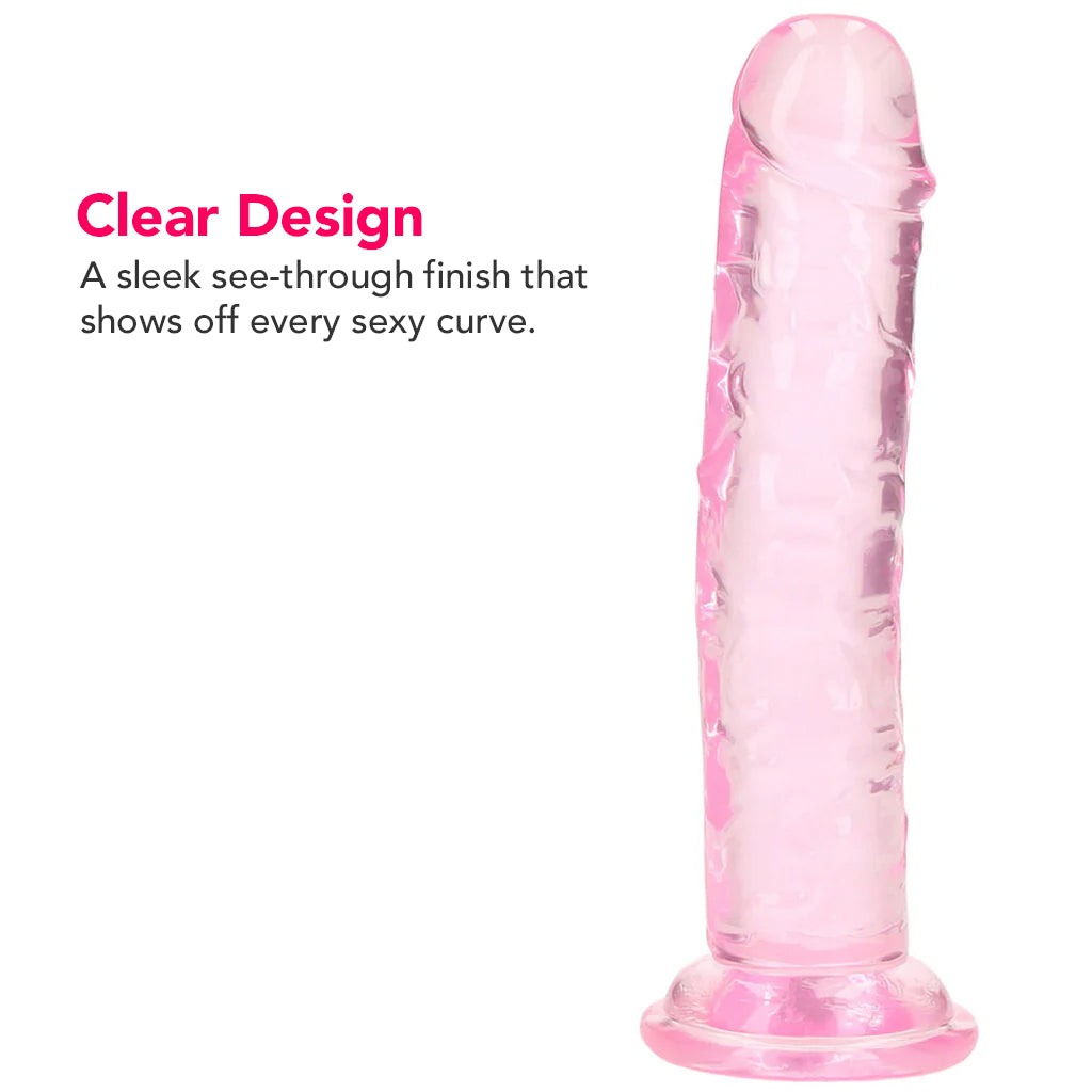 Crystal Clear Jelly 6 Inch Dildo in Pink