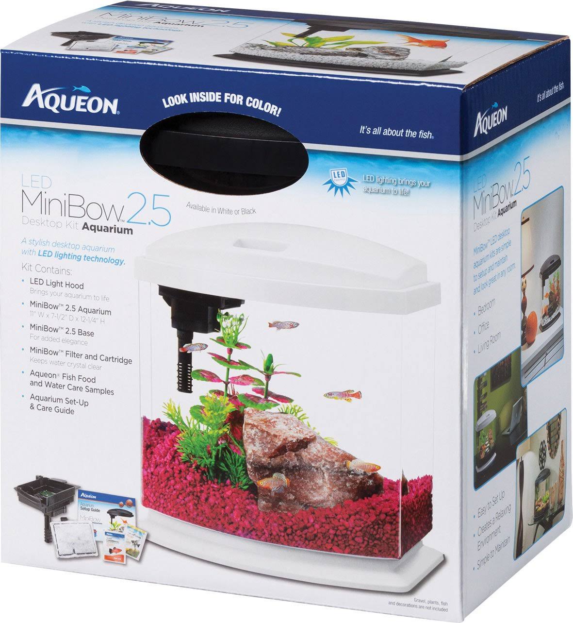 Aqueon LED MiniBow Aquarium Kit Black 5 Gallon