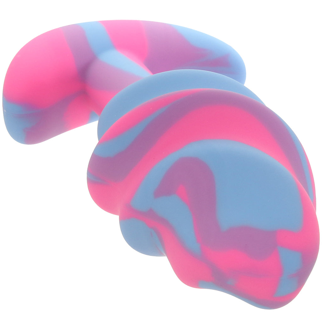 Cocks Unicorn Swirl Silicone Butt Plug in Large