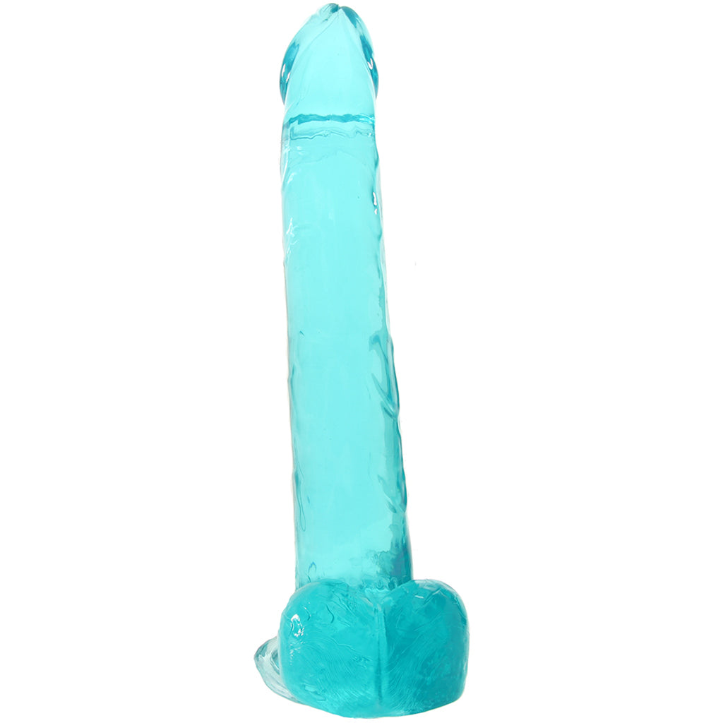Queen 10 Inch Jelly Dildo in Teal
