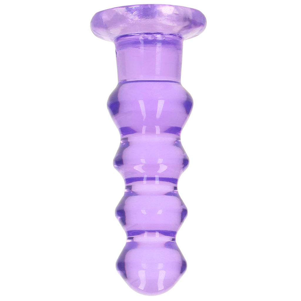 Crystal Clear Jelly 5.5 Inch Curvy Dildo in Purple