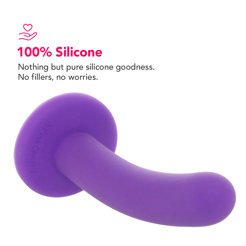 PinkCherry Premium 6 Inch Purple Silicone Slim Anal Dildo