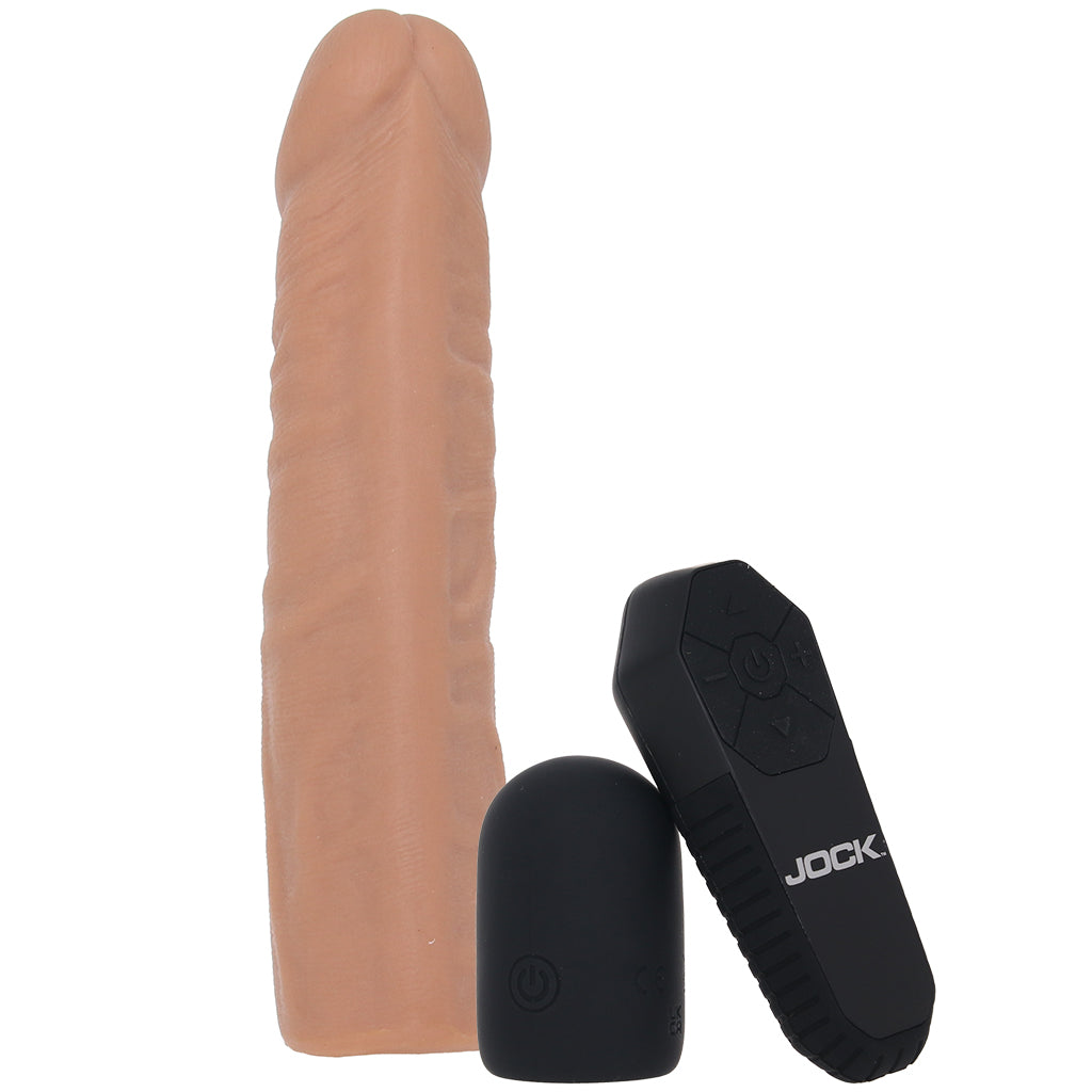 Vibrating Realistic Penis Extender in Tan