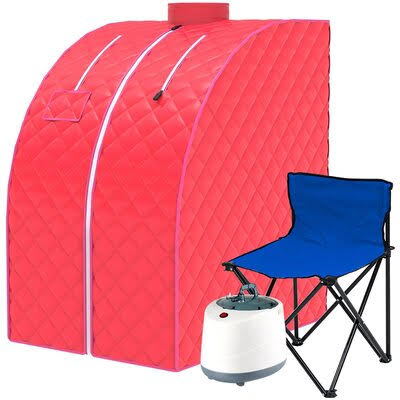 Radiant Rejuvinator Single Person Indoor Portable Traditional Steam Sauna BKB365 Color: Red