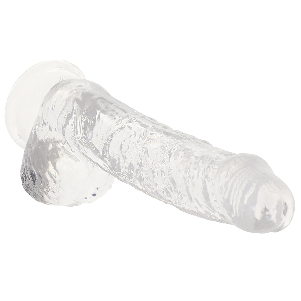 5 Inch Realistic Ballsy Dildo in Crystal Clear