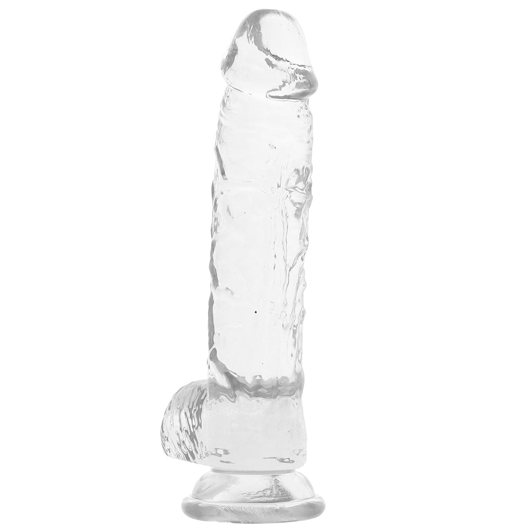 5 Inch Realistic Ballsy Dildo in Crystal Clear