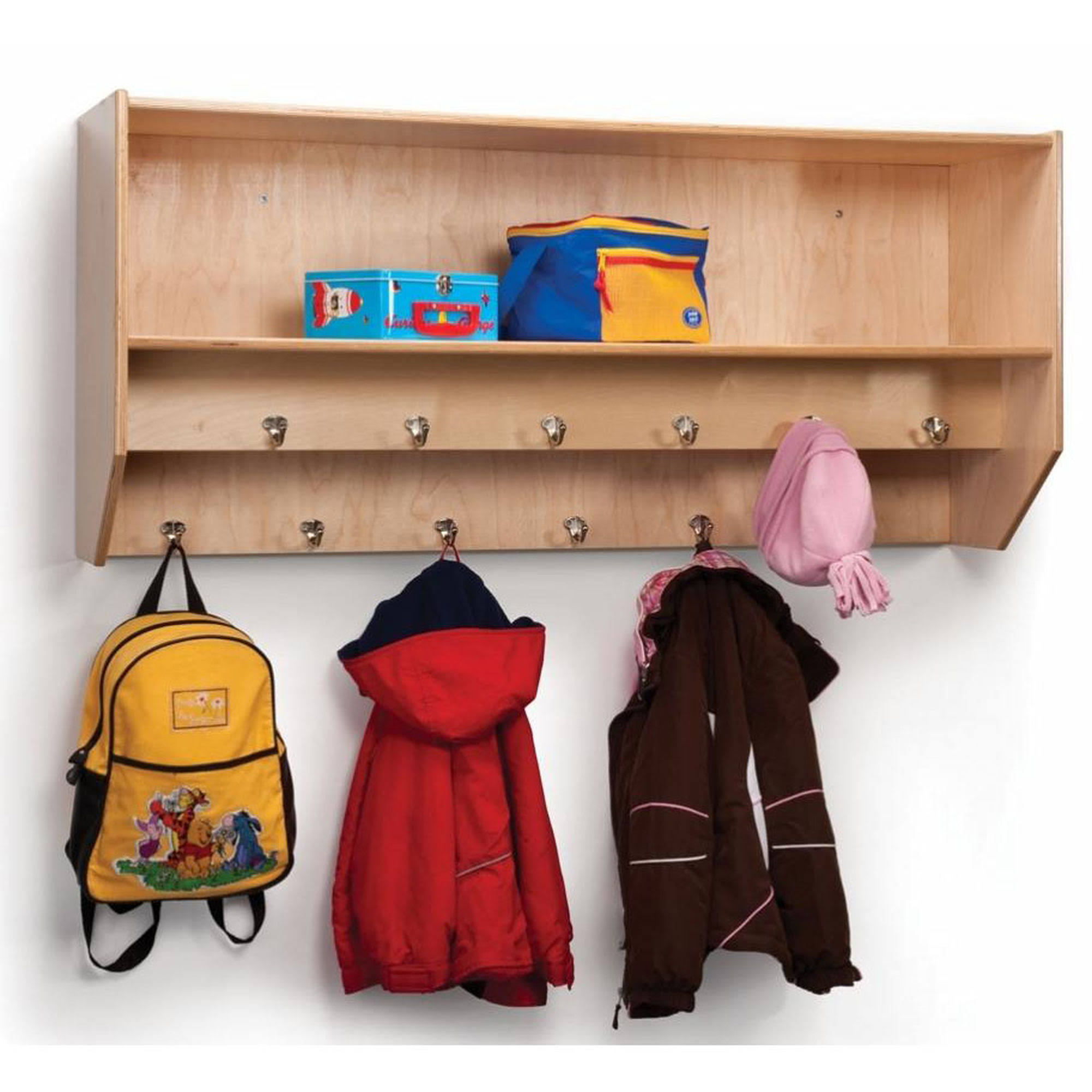 Whitney Brothers WB1056 Double Row Wall Mount Coat Rack