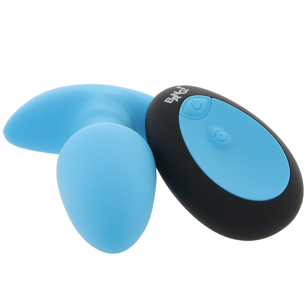 Thrusting & Vibrating Silicone Butt Plug in Blue