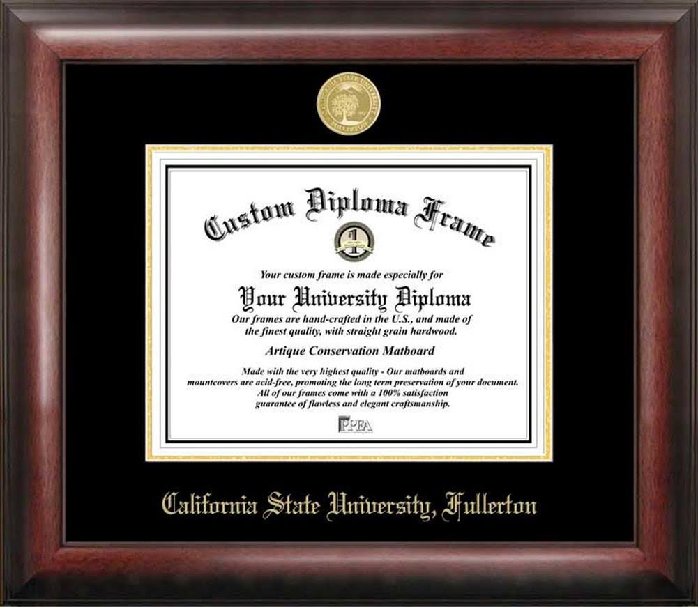California State Fullerton Titans Gold Embossed Diploma Frame