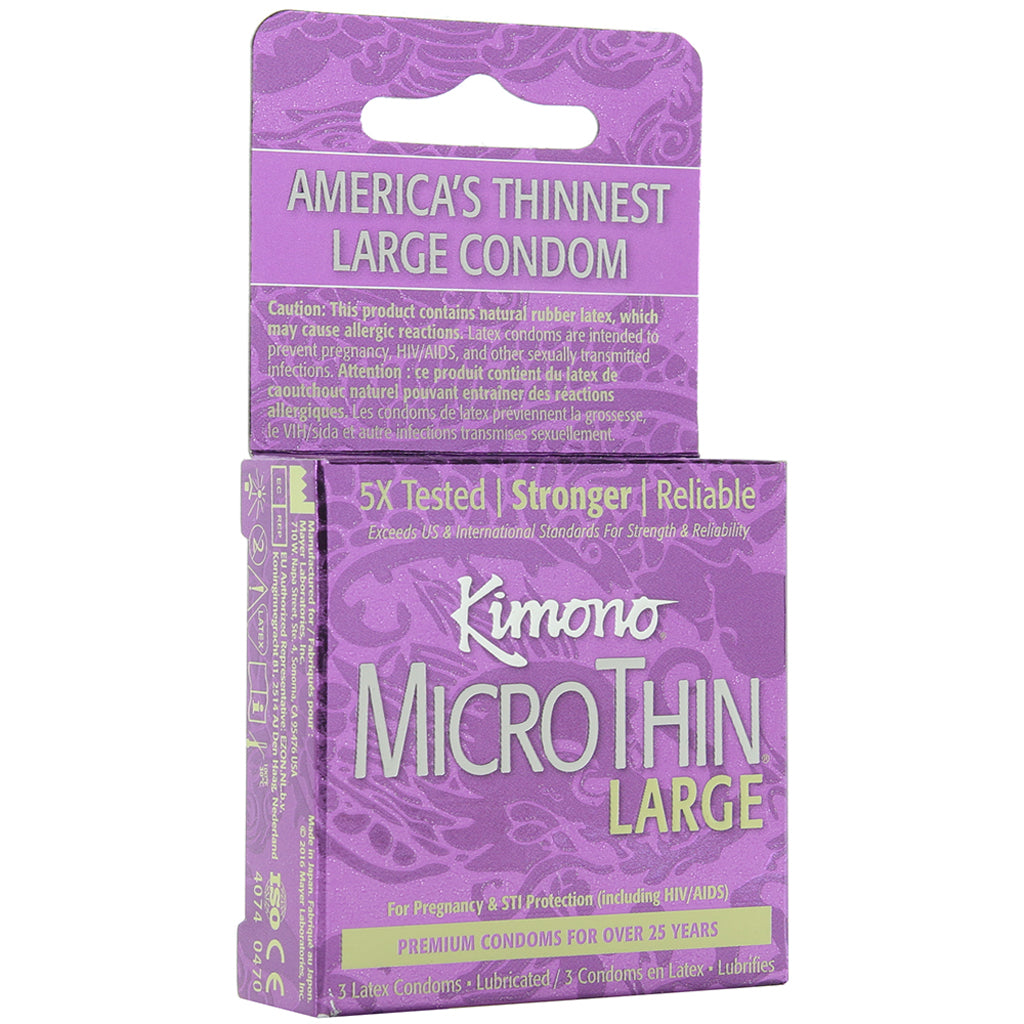 MicroThin Large Condoms in 3 Pack