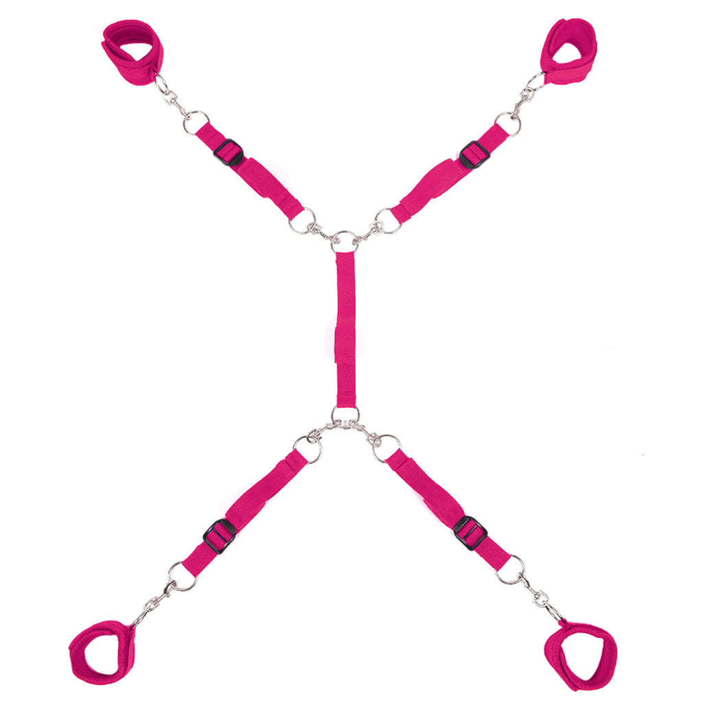 Piece Bed Spreader Restraint System in Hot Pink