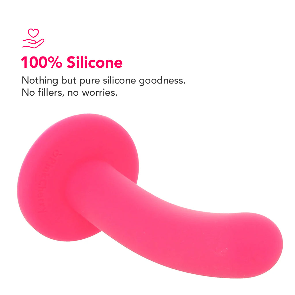 PinkCherry Premium 6 Inch Pink Silicone Slim Anal Dildo