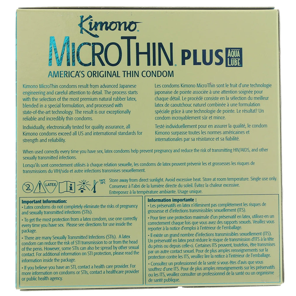 MicroThin Plus Aqua Lube Condoms in 24 Pack