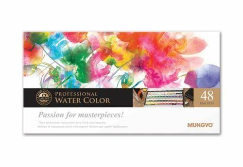 Mungyo Professional Watercolor Paint Pans Set 48 Color MWPH-48C