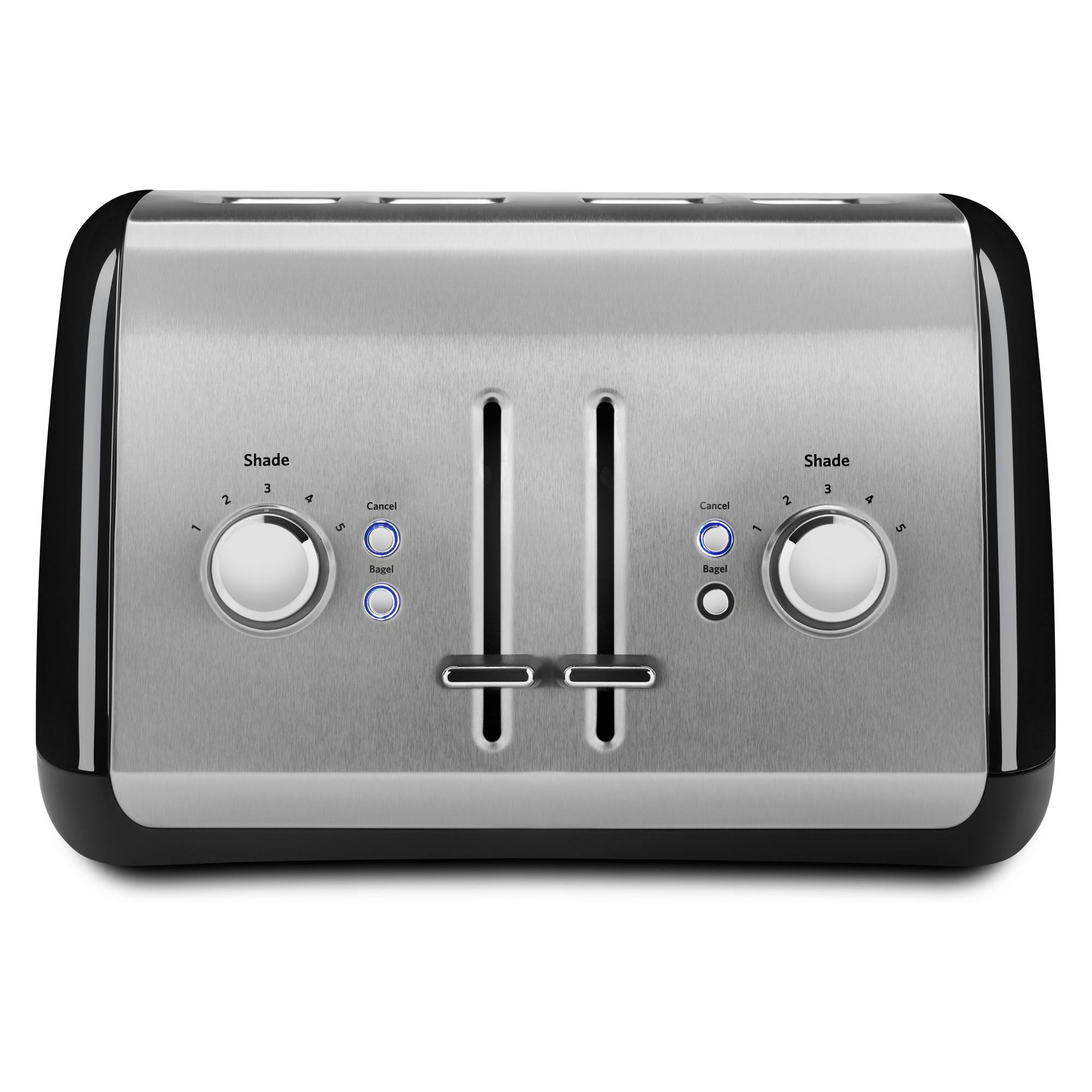 KitchenAid Refurbished 4-Slice Toaster with Manual High-Lift Lever RKMT4115OB - Black