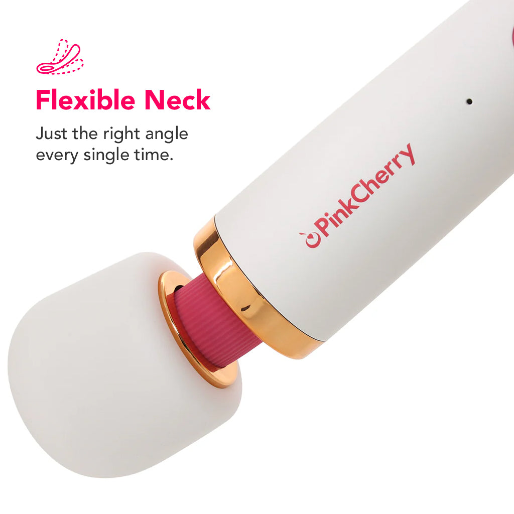 PinkCherry Premium Powered Wand in White
