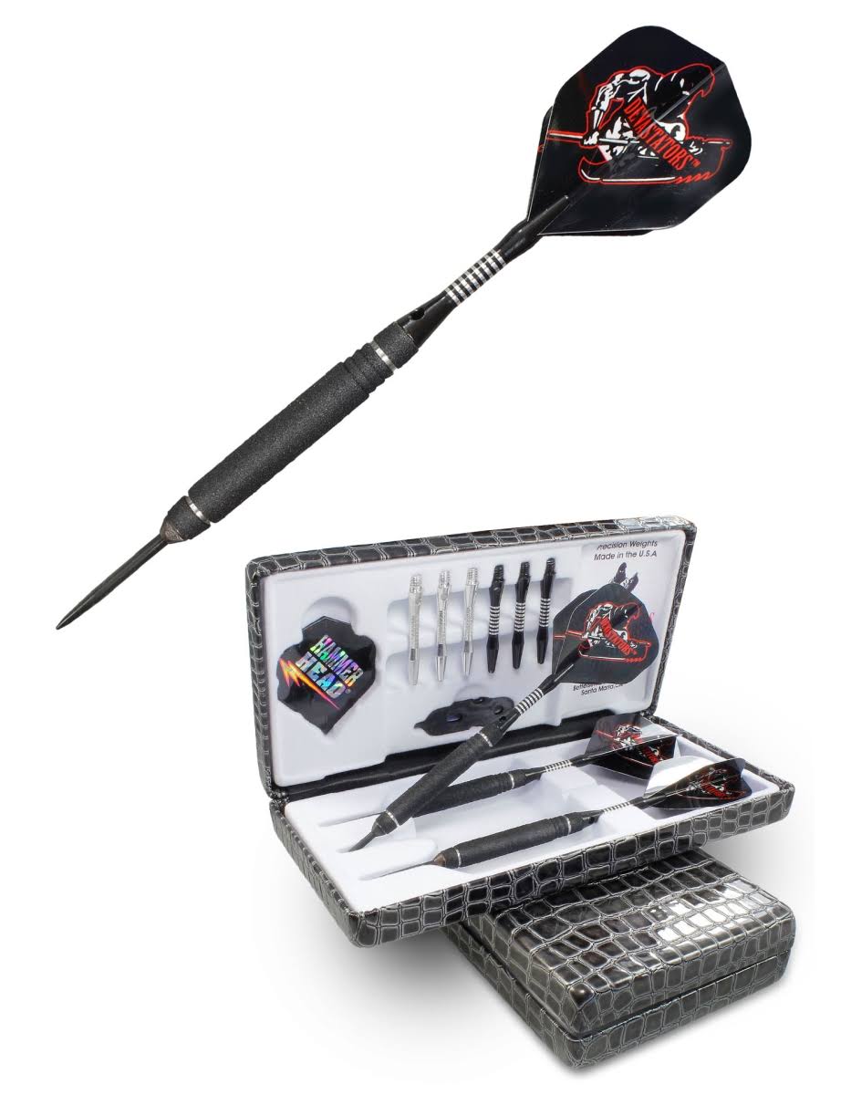 Bottelsen 25SD5 Hammer Head Steel Tip 95 Percent Tungsten Devastators Black Steal 25 Gram Dart Shark Skin Grip