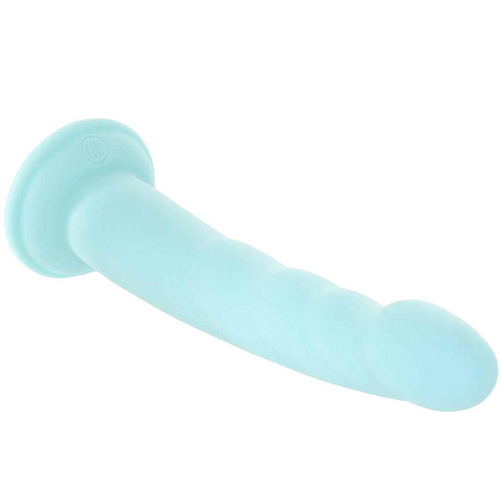 Platinum Slim Seven Dildo in Teal