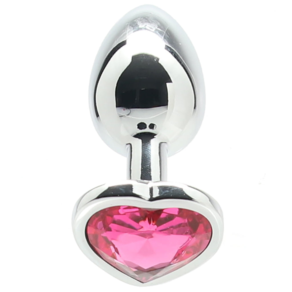 Pink Heart Gem Plug in Small