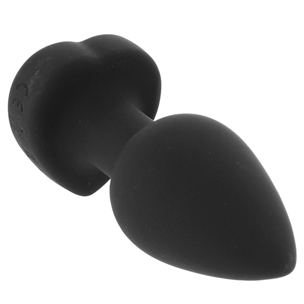 Sparks Red Heart Gem Vibrating Anal Plug in Small